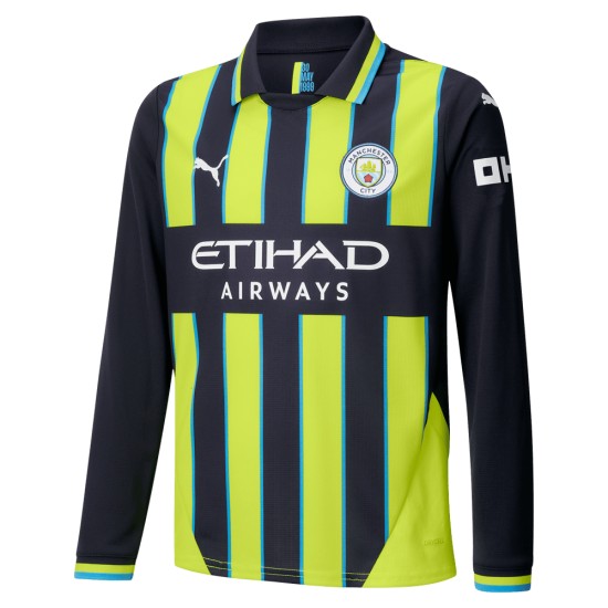 Maglia Maniche Lunghe Trasferta Manchester City Bambino 2024/25