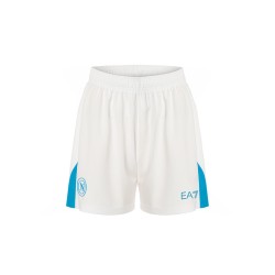 Pantaloncini Casa Napoli Bambino 2024/25 - Bianco/Azzurro