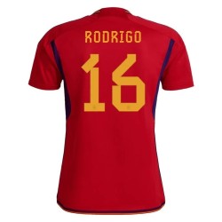 Rodrigo #16 Spagna Maglia Casa Coppa del Mondo 2022