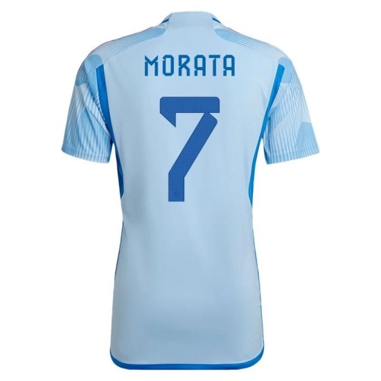 Alvaro Morata #7 Spagna Maglia Trasferta Coppa del Mondo 2022