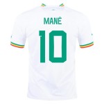 Sadio Mane #10 Senegal Maglia Casa Coppa del Mondo 2022 Sadio Mane #10 Senegal Maglia Casa Coppa del Mondo 2022