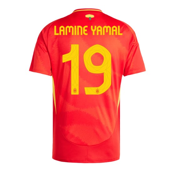 Maglia Casa LAMINE YAMAL #19 Spagna EURO 2024