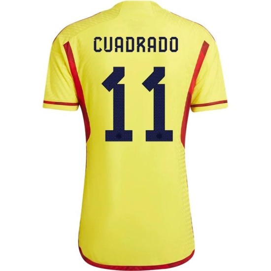 Juan Cuadrado #11 Colombia Maglia Casa Coppa del Mondo 2022