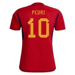 Maglia Casa Pedri #10 Spagna Coppa del Mondo 2022
