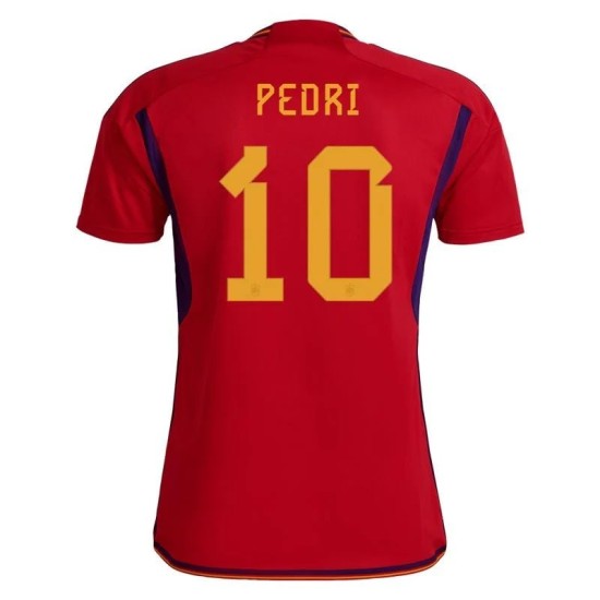 Maglia Casa Pedri #10 Spagna Coppa del Mondo 2022