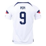 Ricardo Pepi #9 USMNT Maglia Casa Coppa del Mondo 2022