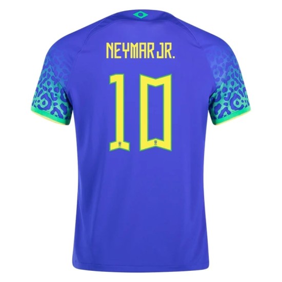 Neymar #10 Brasile Maglia Trasferta Coppa del Mondo 2022