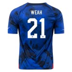 Timothy Weah #21 USMNT Maglia Trasferta Coppa del Mondo 2022
