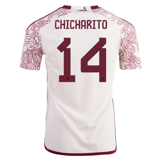 Javier Hernandez Chicharito #14 Messico Maglia Trasferta Coppa del Mondo 2022