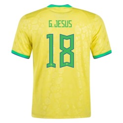 Gabriel Jesus #18 Brasile Maglia Casa Coppa del Mondo 2022