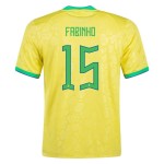 Fabinho #15 Brasile Maglia Casa Coppa del Mondo 2022