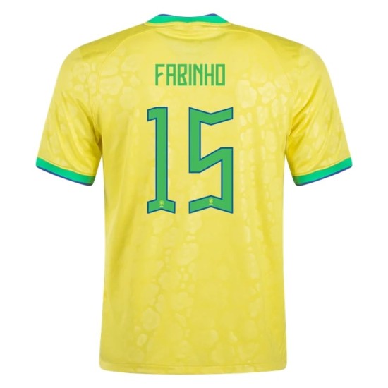 Fabinho #15 Brasile Maglia Casa Coppa del Mondo 2022