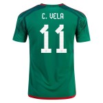 Carlos Vela #11 Messico Maglia Casa Coppa del Mondo 2022