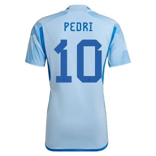 Pedri #10 Spagna Maglia Trasferta Coppa del Mondo 2022