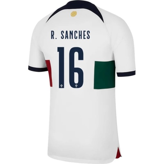 Maglia Trasferta Renato Sanches #16 Portogallo Coppa del Mondo 2022