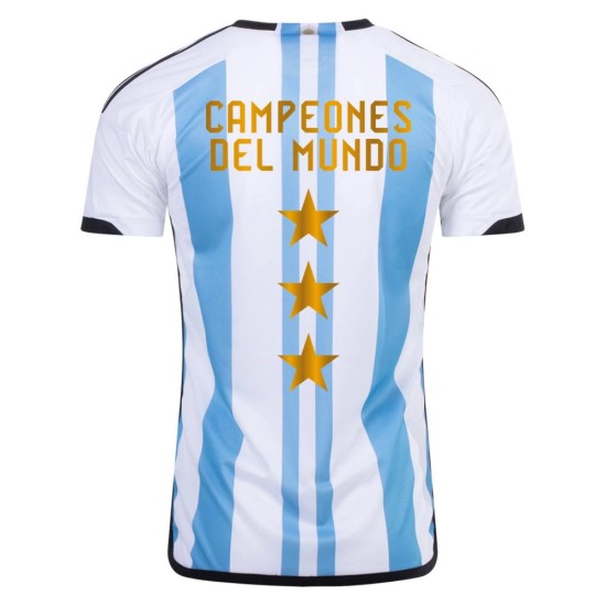 Argentina Maglia Casa Campioni Coppa del Mondo 2022 - 3 Stella