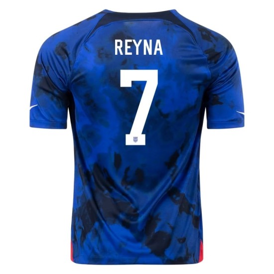 Giovanni Reyna #7 USMNT Maglia Trasferta Coppa del Mondo 2022