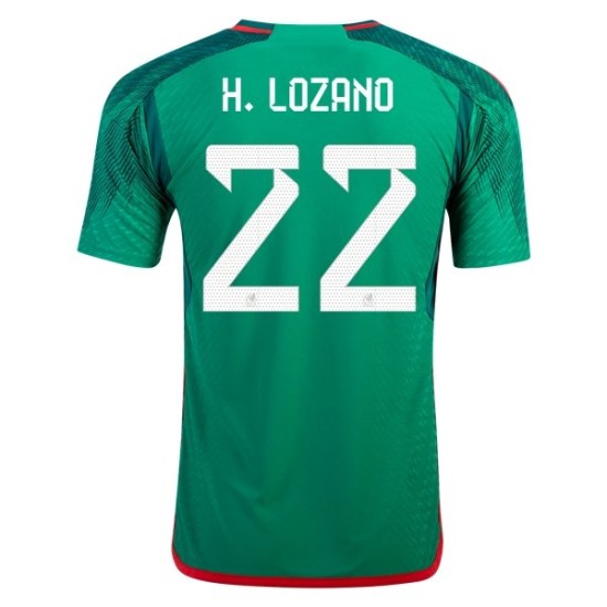 Hirving Lozano #22 Messico Maglia Casa Coppa del Mondo 2022