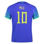Pele #10 Brasile Maglia Trasferta Coppa del Mondo 2022