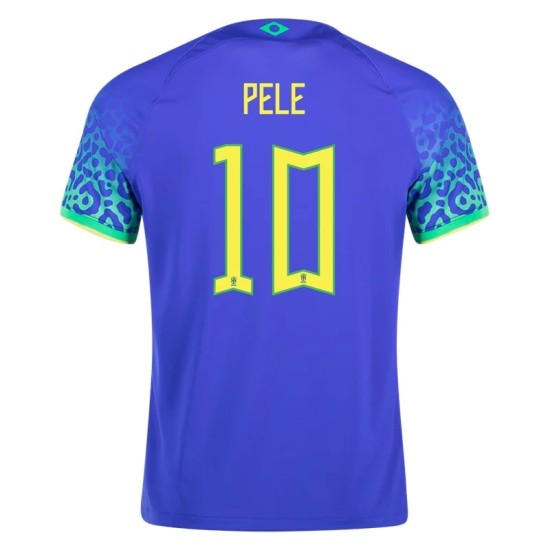 Pele #10 Brasile Maglia Trasferta Coppa del Mondo 2022