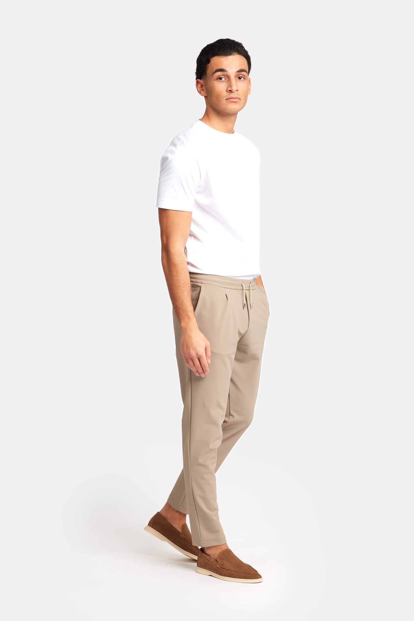 Pantaloni eleganti beige chiaro